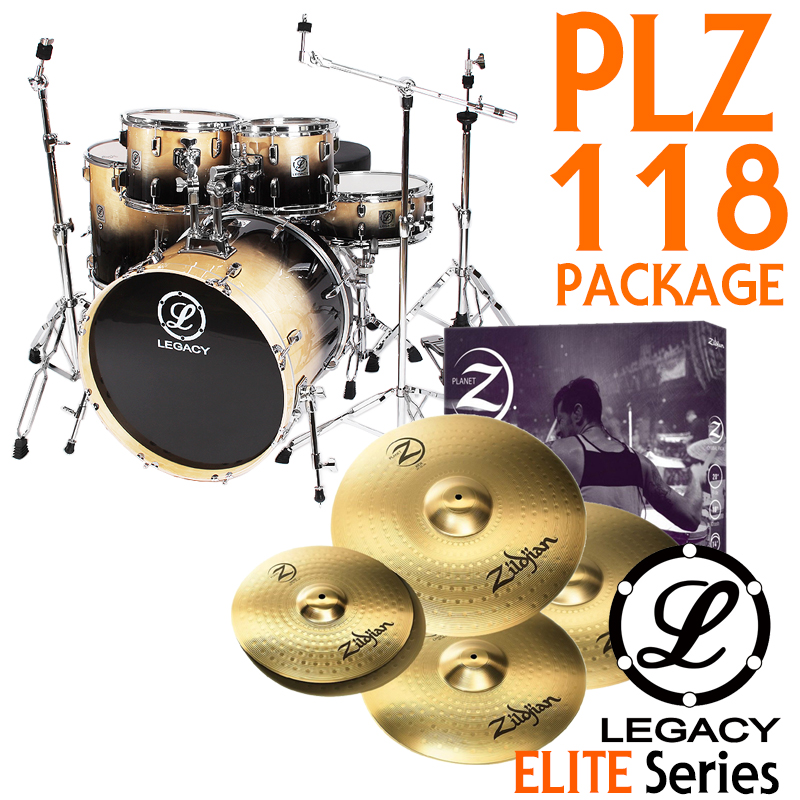 [★드럼채널★] Legacy 'Elite' Series PLZ118 할인 패키지 (Zildjian Planetz 18" Set)