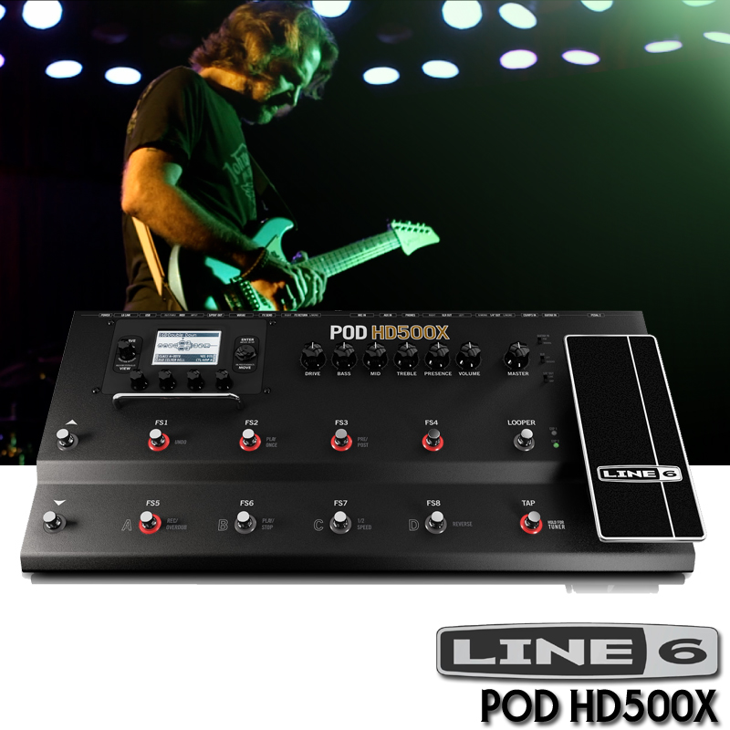 [★드럼채널★] Line6 POD HD500X -플로어 멀티이펙터의 전설! 100가지 이상의 이펙터 내장!, 스튜디오/무대/레코딩/ 어디에서나 가장 완벽한 기타 사운드를!