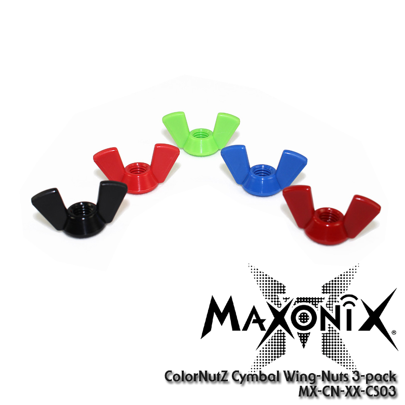 [★드럼채널★] MaxOnix ColorNutZ™ Cymbal Wing-Nuts (3pcs) /MX-CN-XX-CS03/윙넛