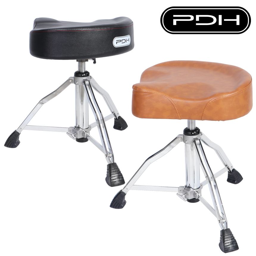 PDH 고급 드럼 의자 (오토바이 안장,스크류 타입 높이 조절, 메모리 락 장착) SW-DT-41B