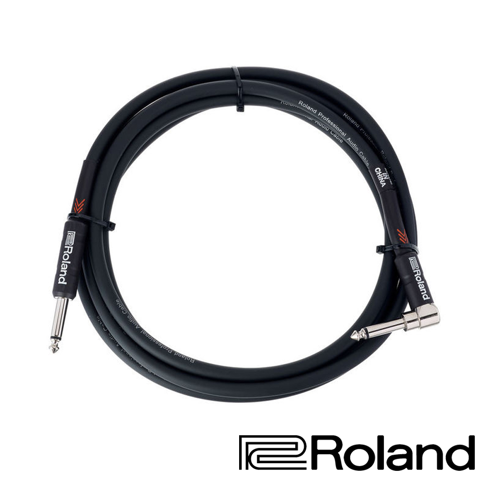Roland 블랙 시리즈 프로페셔널 악기용 케이블 (1자+ㄱ자 커넥터)