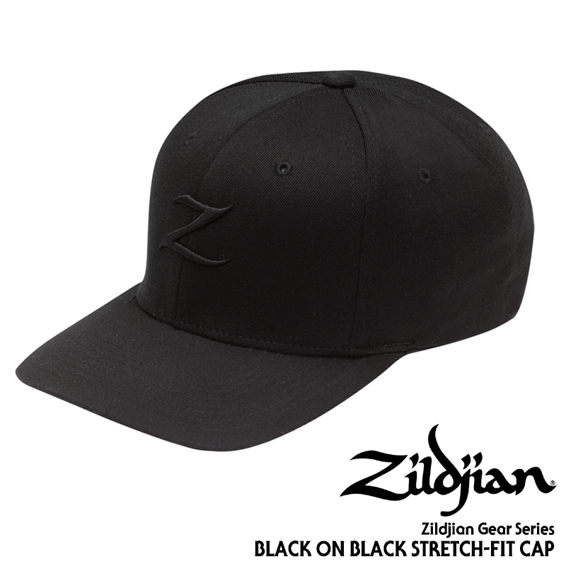 [★드럼채널★] Zildjian BLACK ON BLACK STRETCH-FIT CAP /T3219