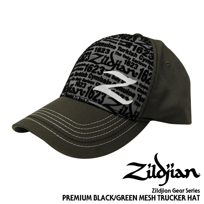 [★드럼채널★] Zildjian PREMIUM BLACK/GREEN MESH TRUCKER HAT /T4632