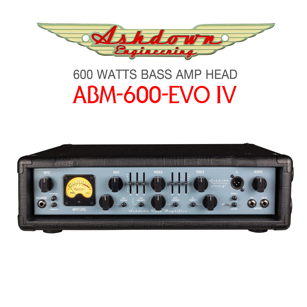 [★드럼채널★] Ashdown ABM-600-EVO IV 베이스 앰프 헤드