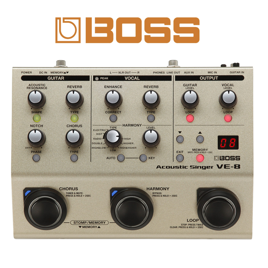 BOSS VE-8 Acoustic Singer (기타+보컬 이펙터)