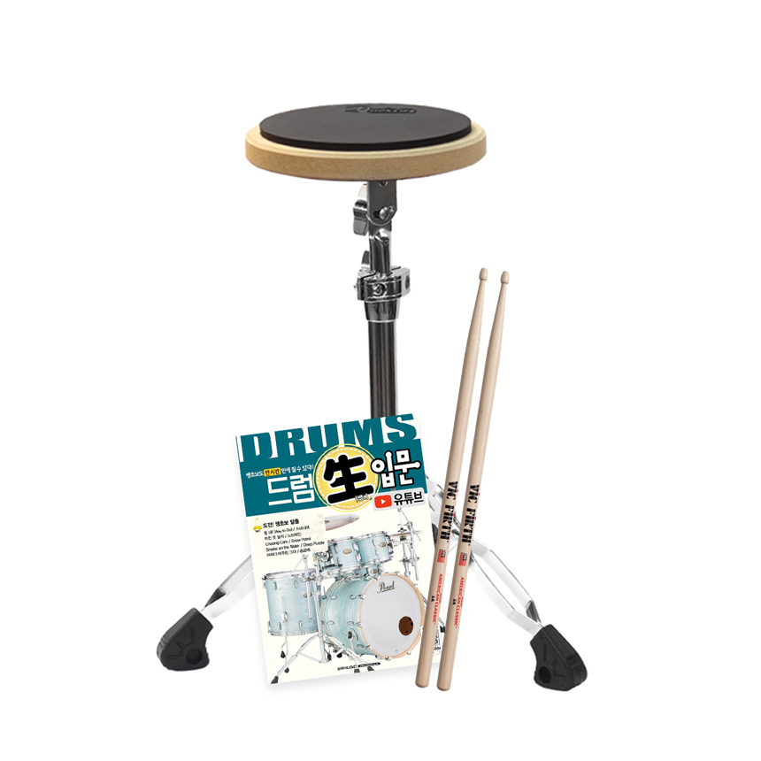 백라이프 연습패드 + 스탠드 + 빅퍼스 American Classic 드럼스틱 + 드럼교본 세트