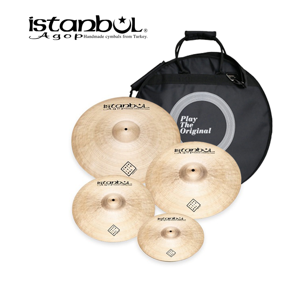 [★드럼채널★] Istanbul Agop Traditional Medium 심벌 세트 (14,16.18,20+케이스) /ITRMS4