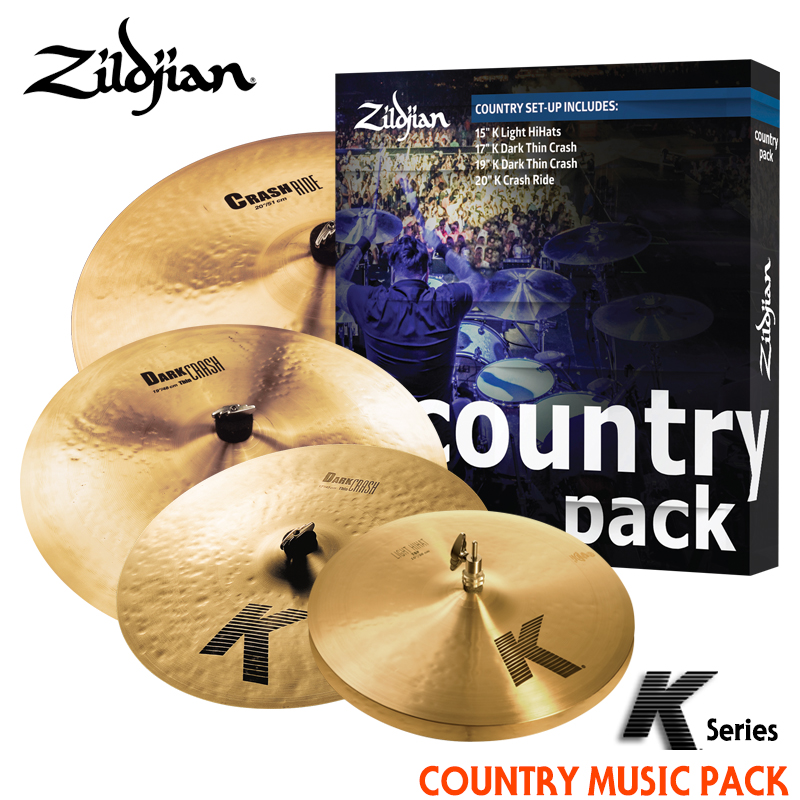 Zildjian K Country Music Pack (15,17,19,20")  컨츄리음악에 어울리는 큰 사이즈&볼륨K0801C