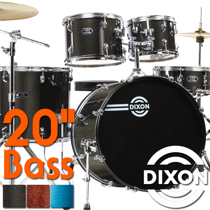 [★드럼채널★] Dixon Spark 5pcs Drum Set (20"베이스/색상3종) /딕슨/스파크/드럼세트