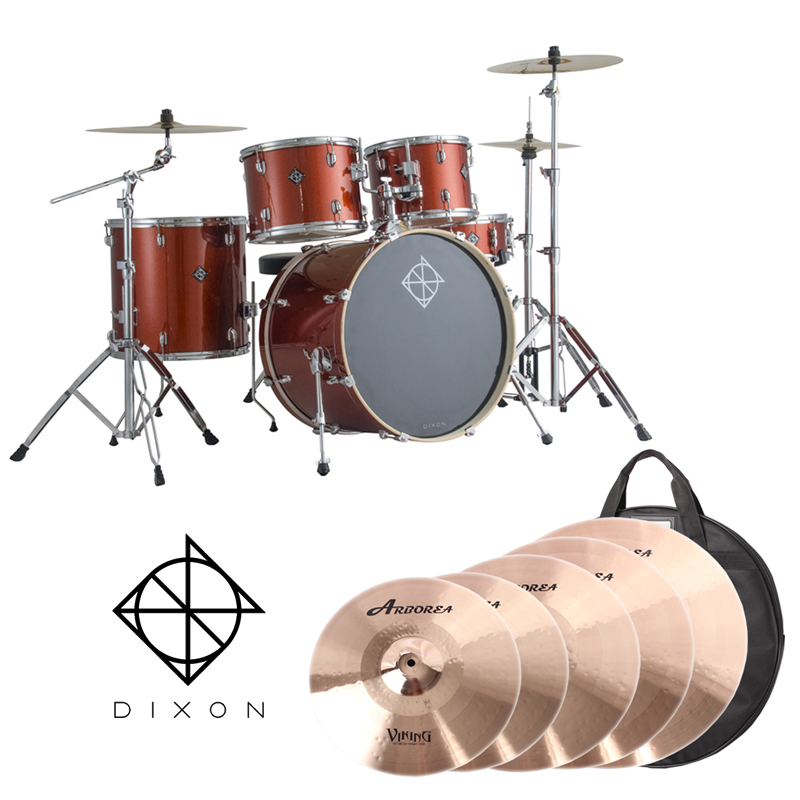 Dixon Spark VIK113 드럼+심벌 할인패키지 (Arborea Viking 18" Pack)