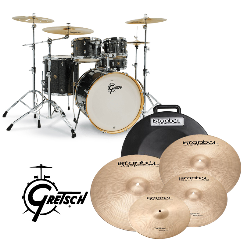 [할인패키지] Gretsch CM1 카탈리나 메이플 + Istanbul Agop Traditional Medium 심벌 세트 (CM1-E825)