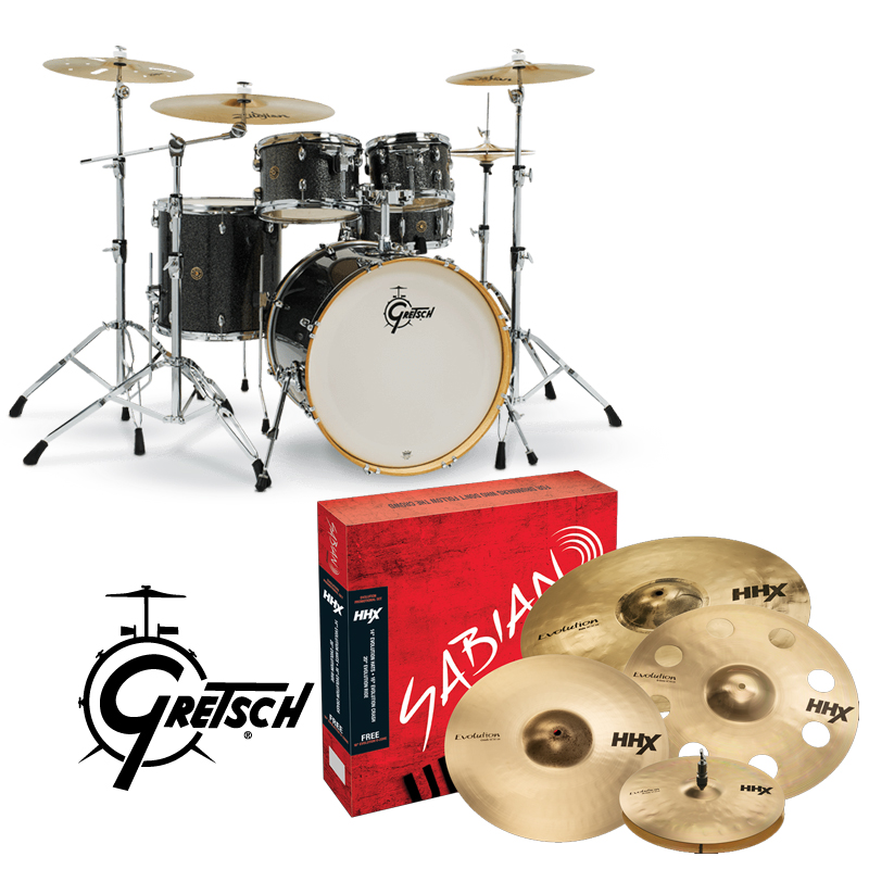 [할인패키지] Gretsch CM1 카탈리나 메이플 + Sabian HHX Evolution 심벌 세트 (CM1-E825)