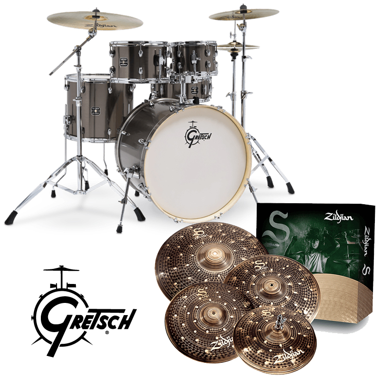 [할인패키지] Gretsch 에너지 + Zildjian S Dark 심벌 세트 (GE4E825,색상5종)