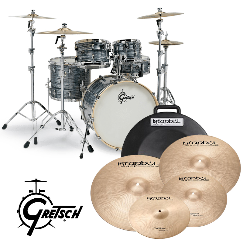 [할인패키지] Gretsch Renown Maple RN2 + Istanbul Agop Traditional Medium 심벌 세트