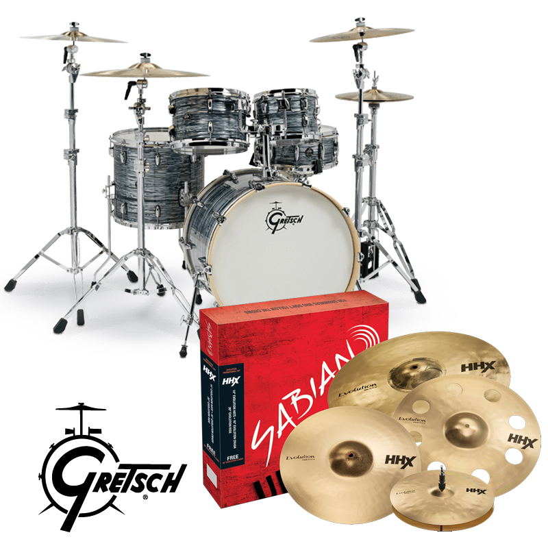 [할인패키지] Gretsch Renown Maple RN2 + Sabian HHX Evolution 심벌 세트