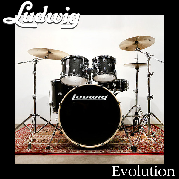 [★드럼채널★] 루딕 에볼루션 5기통 드럼세트 / 심벌 미포함, 하드웨어 포함 / Ludwig Evolution5pcs Drum set