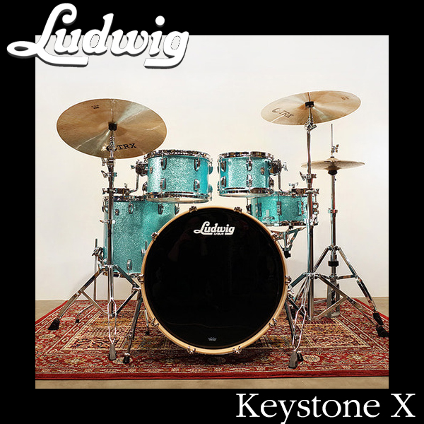 [★드럼채널★] 루딕 키스톤 엑스 5기통 드럼세트 / 심벌 미포함, 하드웨어 포함 / Ludwig Keystone X 5pcs Drum set