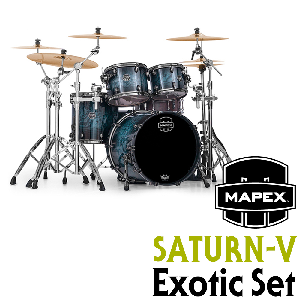 [★드럼채널★] Mapex Saturn-V Exotic 5기통 퓨전 사이즈 드럼세트 (SV504XB)