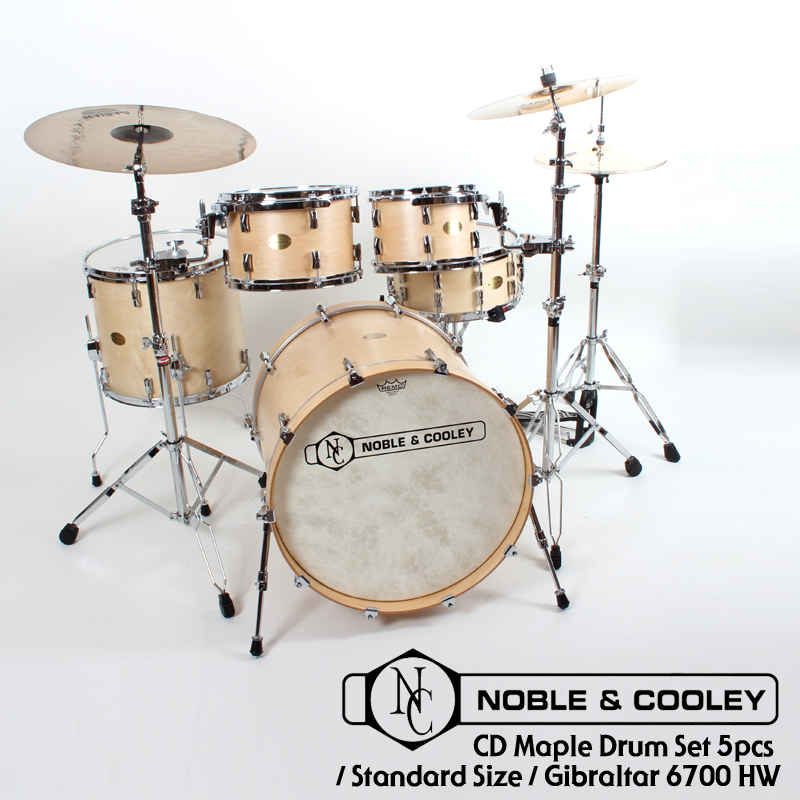 [★드럼채널★] Noble & Cooley CD Maple Standard Drum Set 5pcs /Clear Matte Finish/ Gibraltar 6700 HW