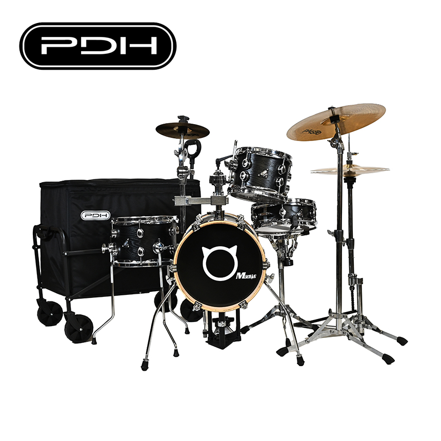 PDH 미니 캣 시리즈 휴대용 드럼 세트 4가지 컬러 MINI CAT Drum Set (접이식 카트 포함) (SW-MCSP4SET)