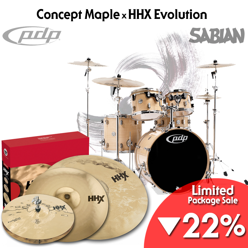[★드럼채널★] DW PDP Concept Maple 5pcs Drum Set CM5  + Sabian HHX Evolution 풀패키지!!