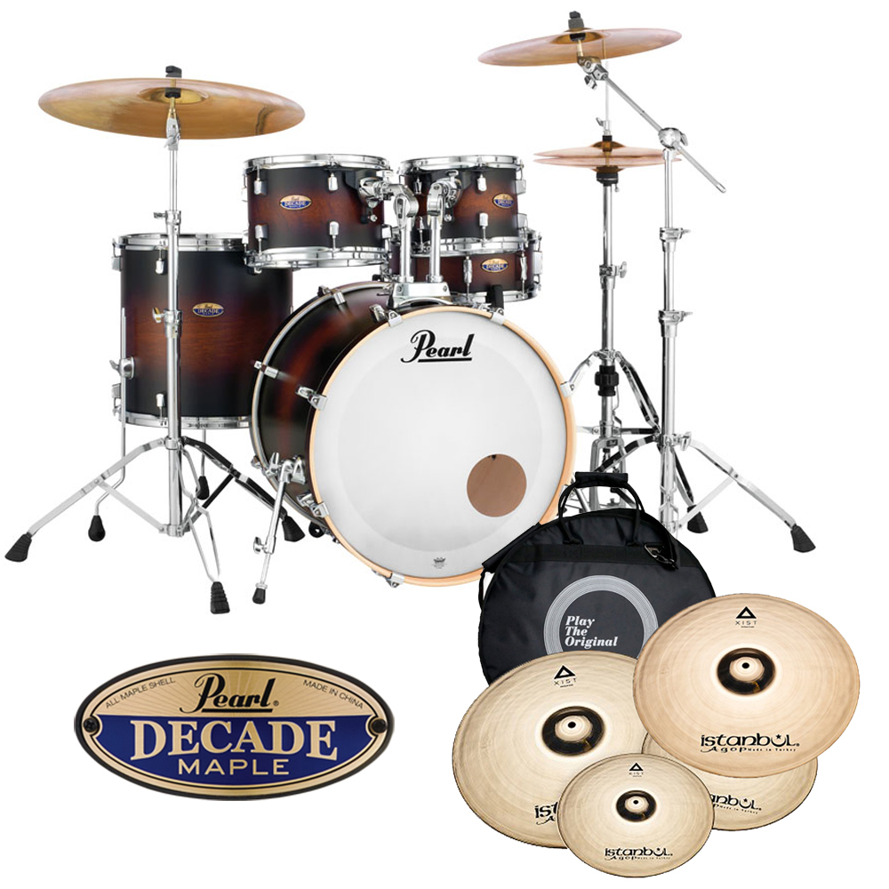 [할인패키지] Pearl 펄 디케이드 메이플 + Istanbul Agop Xist BR 심벌 세트 (DMP925SP)