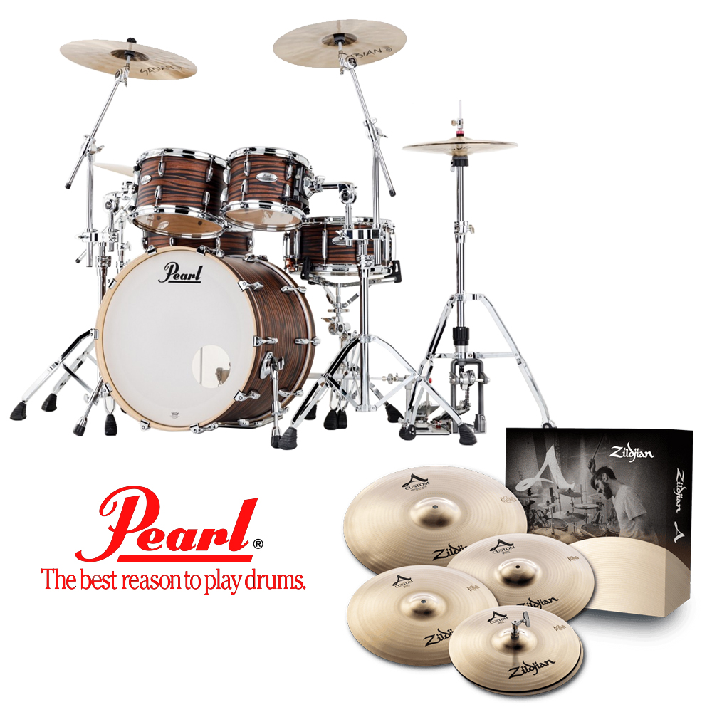 [할인패키지] Pearl 프로페셔널 메이플 + Zildjian A Custom 심벌 세트 (PMX)