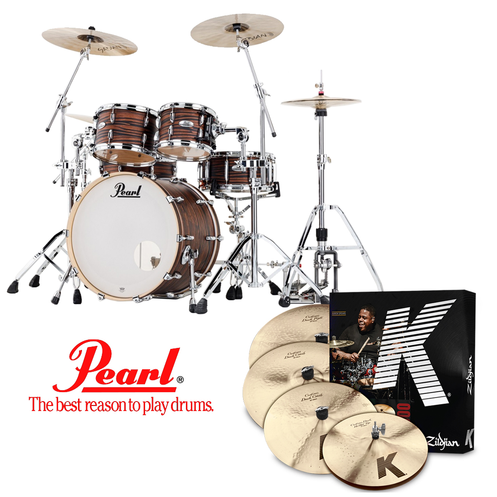 [할인패키지] Pearl 프로페셔널 메이플 + Zildjian K Custom 심벌 세트 (PMX)