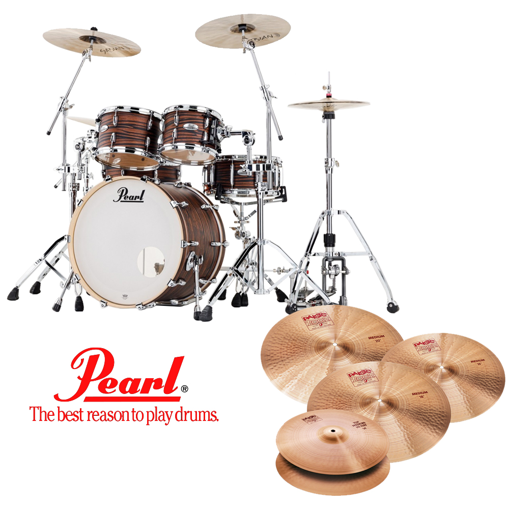 [할인패키지] Pearl 프로페셔널 메이플 + Paiste 2002 Medium 심벌 세트 (PMX)