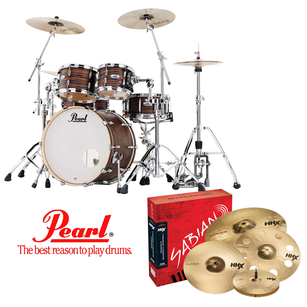 [할인패키지] Pearl 프로페셔널 메이플 + Sabian HHX Evolution 심벌 세트 (PMX)