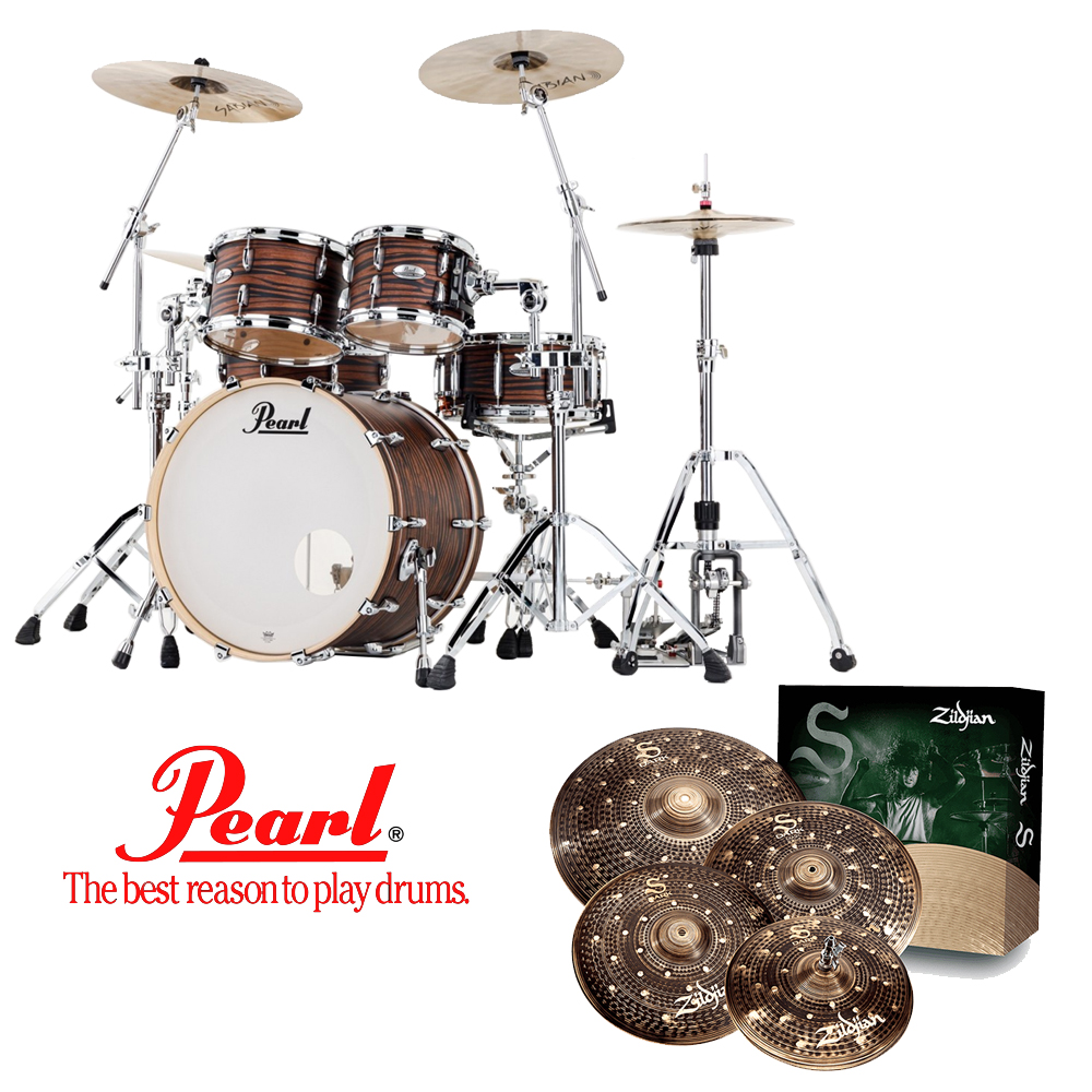 [할인패키지] Pearl 프로페셔널 메이플 + Zildjian S Dark 심벌 세트 (PMX)