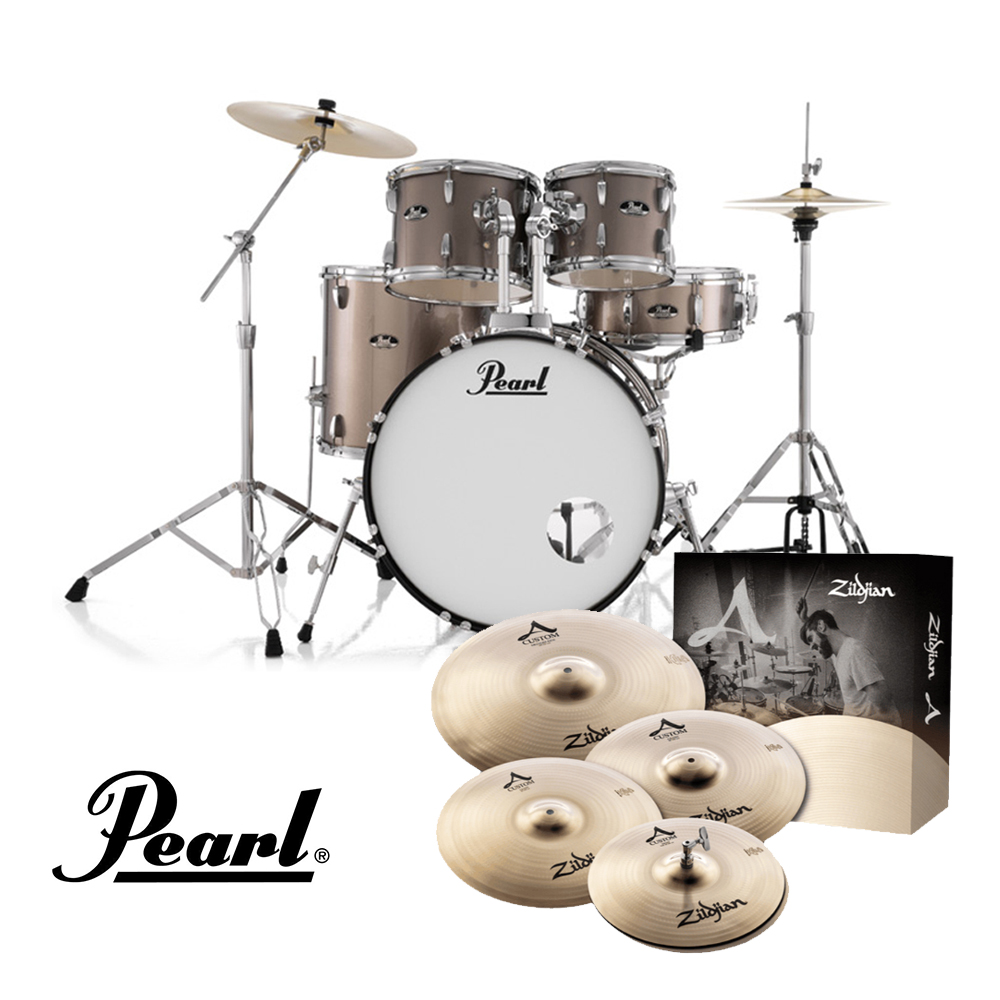 펄 로드쇼 5기통 드럼 풀패키지 (ZILDJIAN A CUSTOM 심벌세트) /Pearl RS525S
