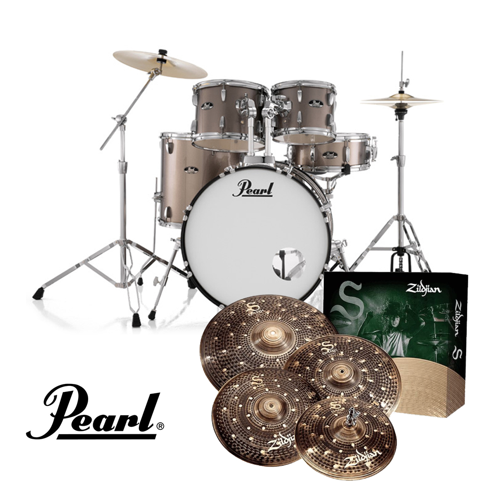 펄 로드쇼5기통 드럼 풀패키지(ZILDJIAN S DARK심벌세트)/Pearl RS525