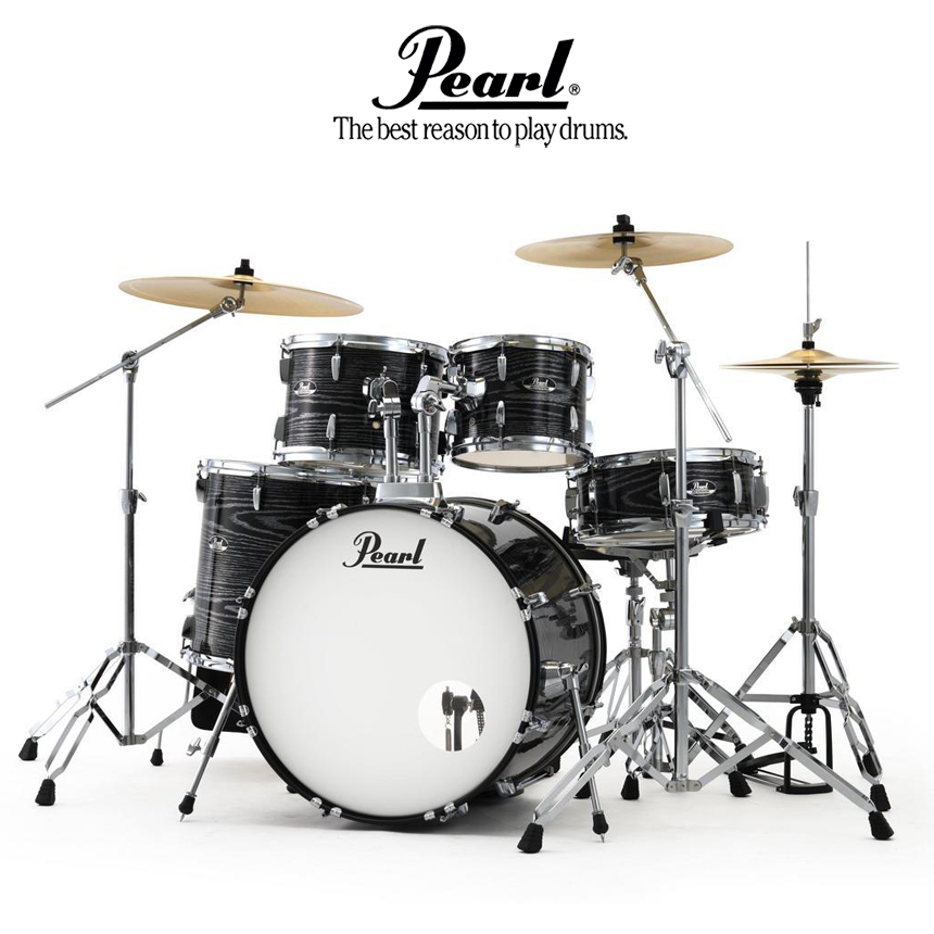 Pearl 펄 로드쇼 시리즈 드럼세트 한정 피니쉬 (Midnight Chrome Vortex) RS525SB/C-801