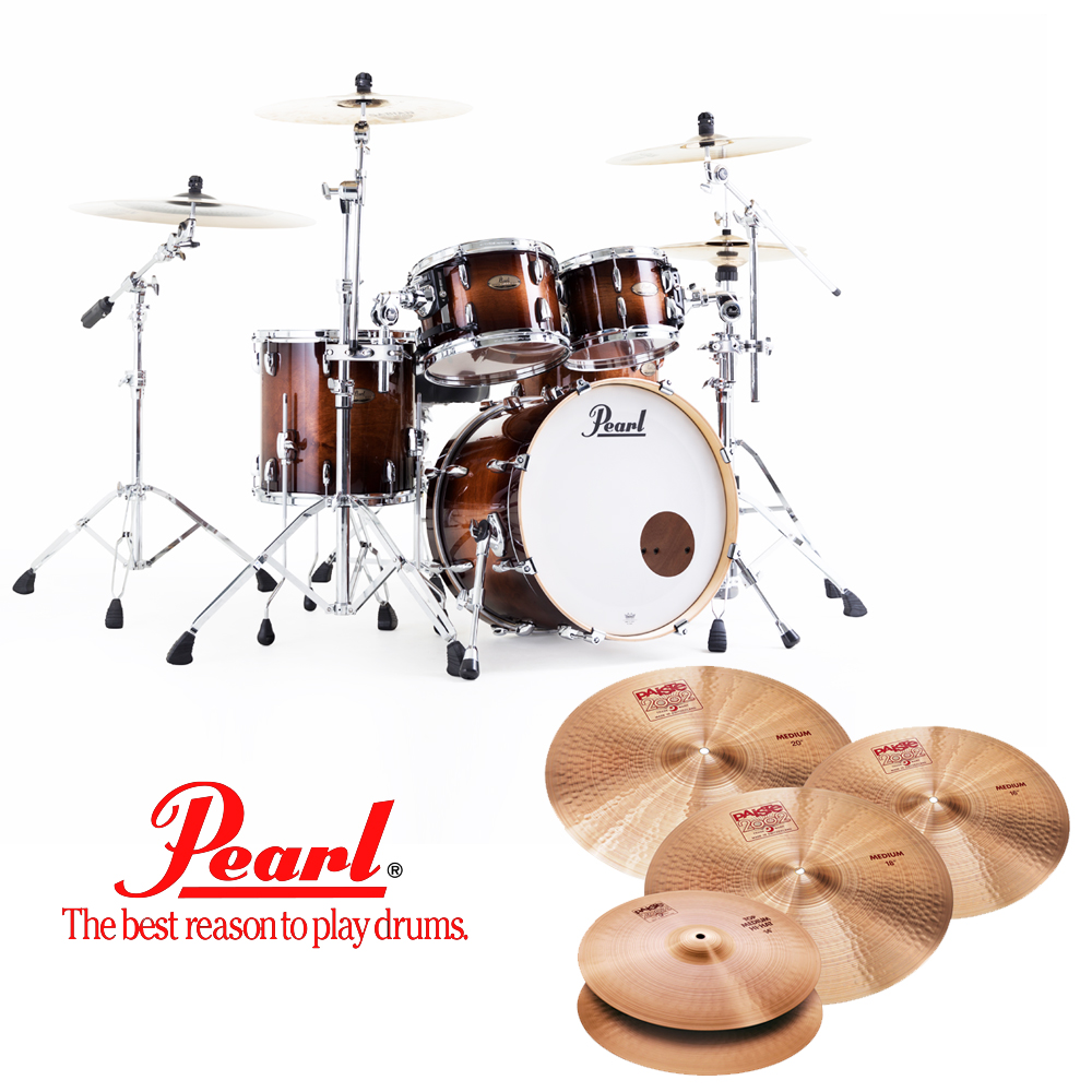 [할인패키지] Pearl 세션 스튜디오 셀렉트 + Paiste 2002 Medium 심벌 세트 (STS925)