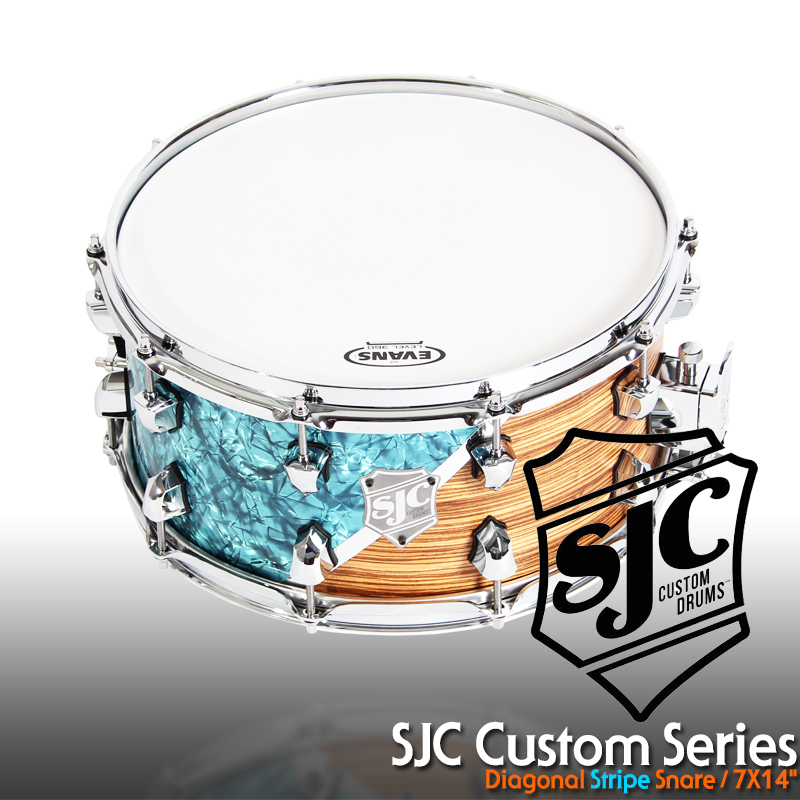 [★드럼채널★] SJC Custom Snare "Diagonal Stripe"  14x7"