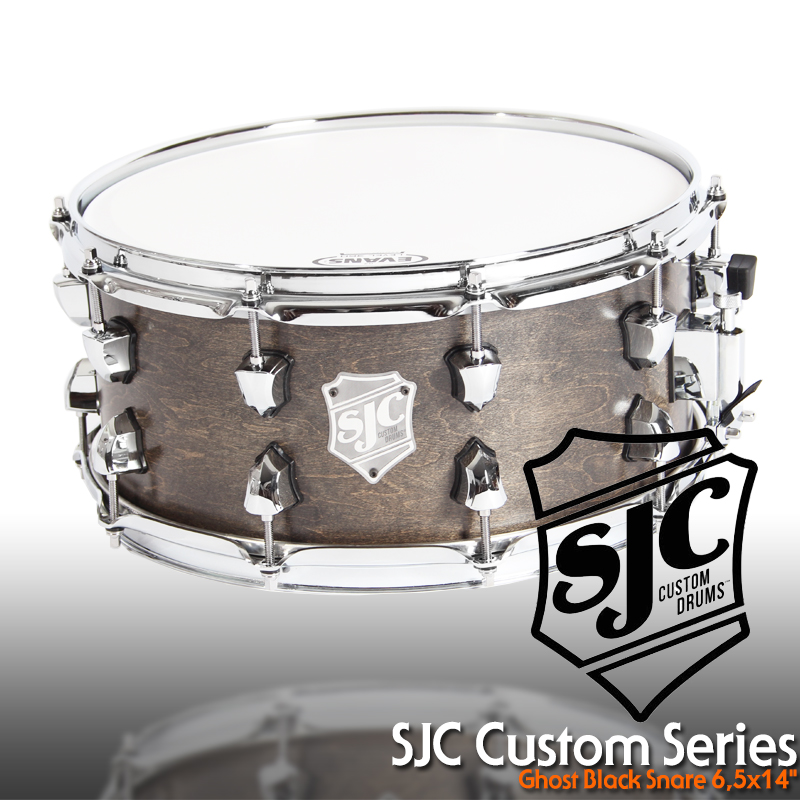 [★드럼채널★] SJC Custom Snare "Ghost Black Snare"  14x6.5"
