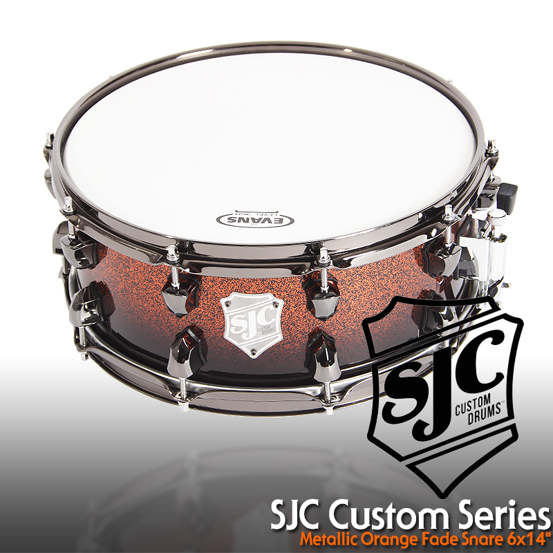 [★드럼채널★] SJC Custom Snare Metallic Orange Fade Snare 14x6"