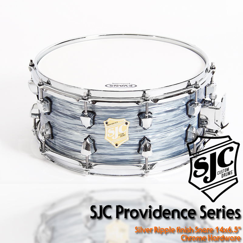 [★드럼채널★] SJC Providence Series Snare "Silver Ripple" 14x5.5" / 14x6.5"