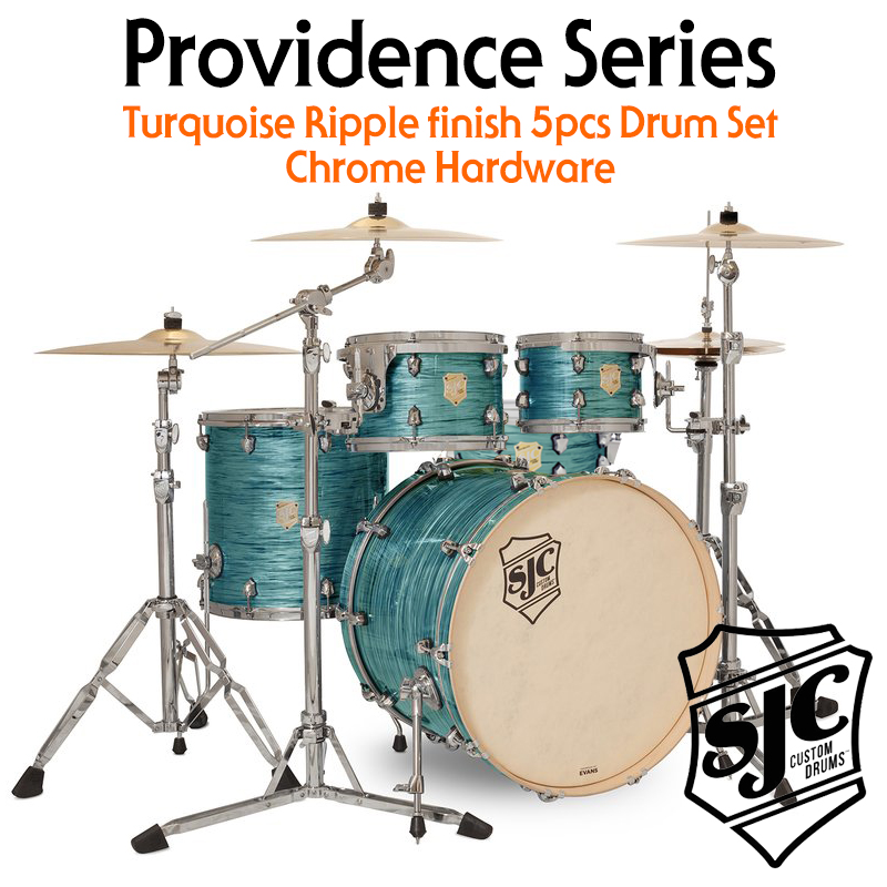 [★드럼채널★] SJC Providence Series 5기통세트 "Turquoise Ripple" (Gibraltar 6700팩 포함)