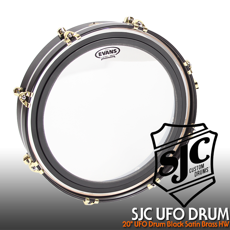 [★드럼채널★] SJC UFO Drum 20" Black Satin w/ Brass Hardware