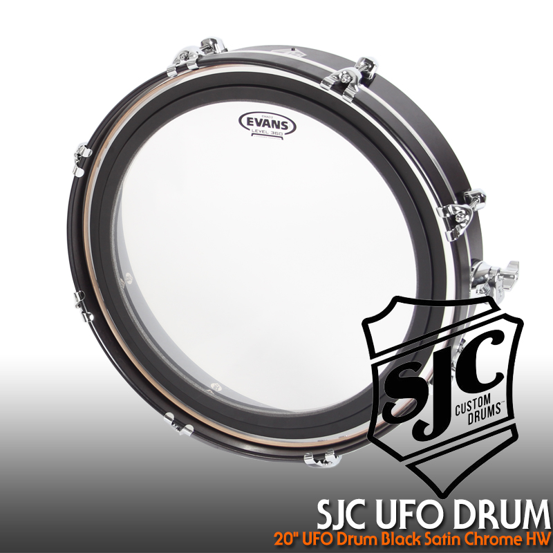 [★드럼채널★] SJC UFO Drum 20" Black Satin w/ Chrome Hardware