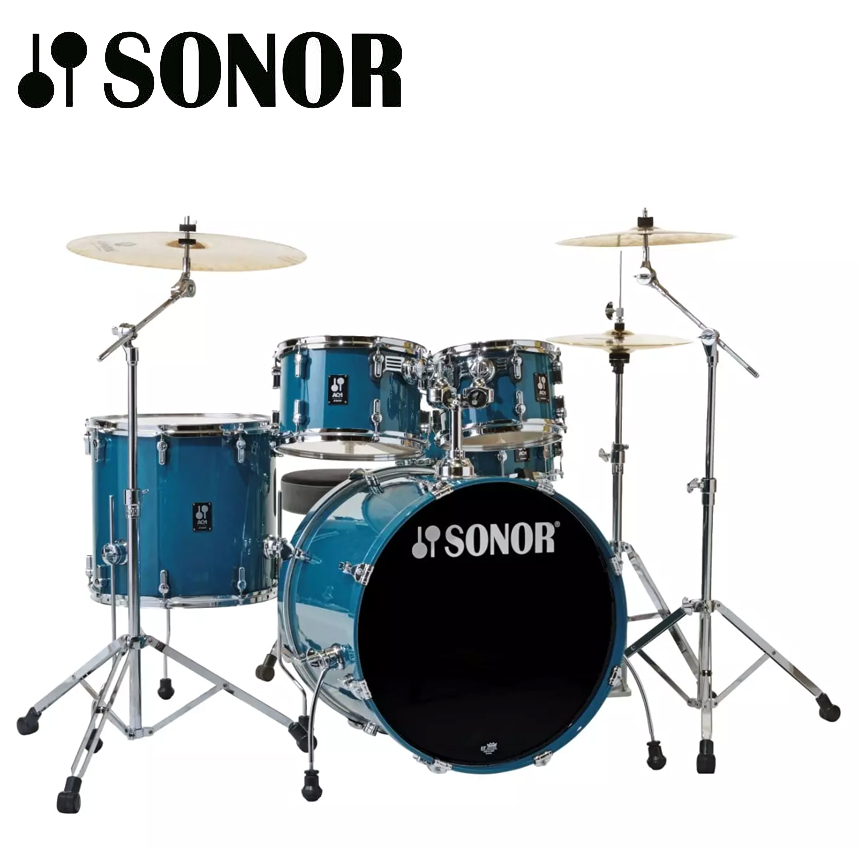 Sonor AQ1 Stage 5기통 드럼세트 (Caribbean Blue / HS2000 하드웨어 포함)