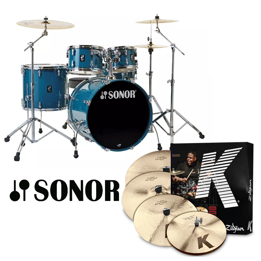 [할인패키지] Sonor AQ1 Stage + Zildjian K Custom 심벌 세트