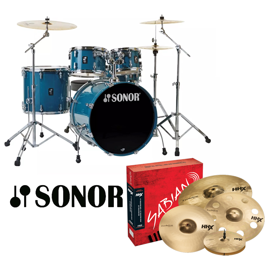 [할인패키지] Sonor AQ1 Stage + Sabian HHX Evolution 심벌 세트