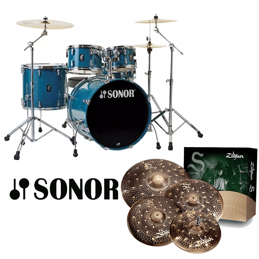 [할인패키지] Sonor AQ1 Stage + Zildjian S Dark 심벌 세트