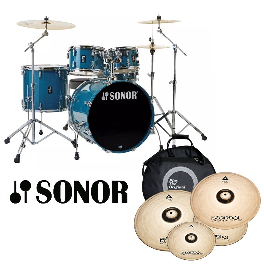 [할인패키지] Sonor AQ1 Stage + Istanbul Agop Xist BR 심벌 세트