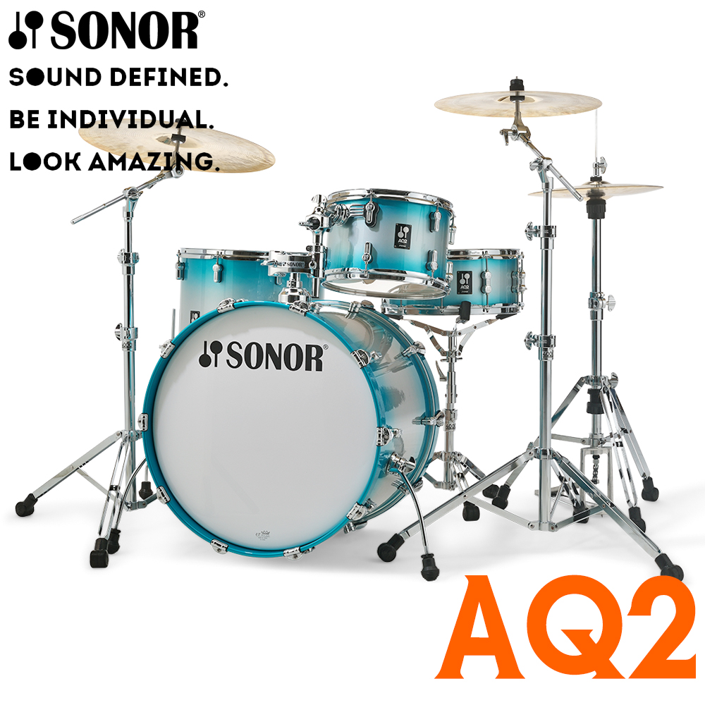[★드럼채널★] Sonor AQ2 Stage 5기통 드럼쉘팩 (Aqua Silver Burst /하드웨어팩 미포함)