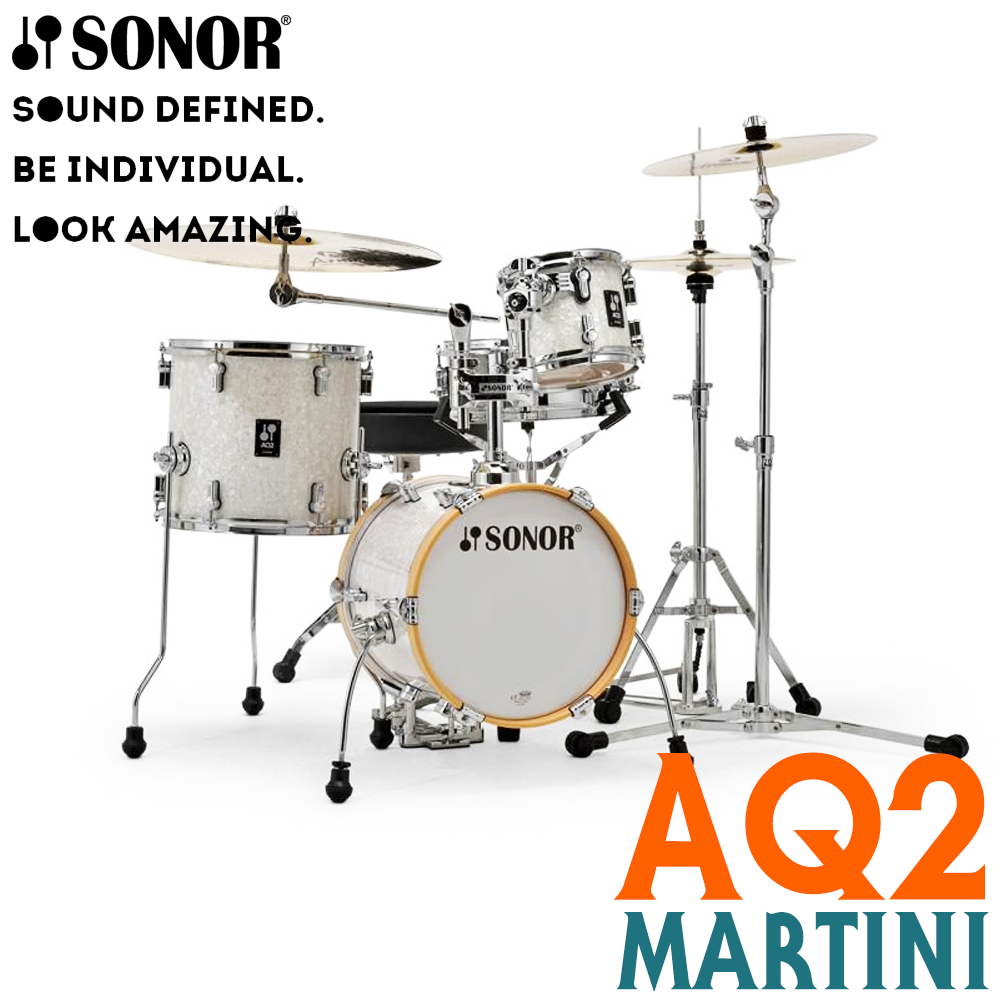 Sonor AQ2 Martini 4기통 드럼쉘팩 (White Pearl /하드웨어팩 미포함)