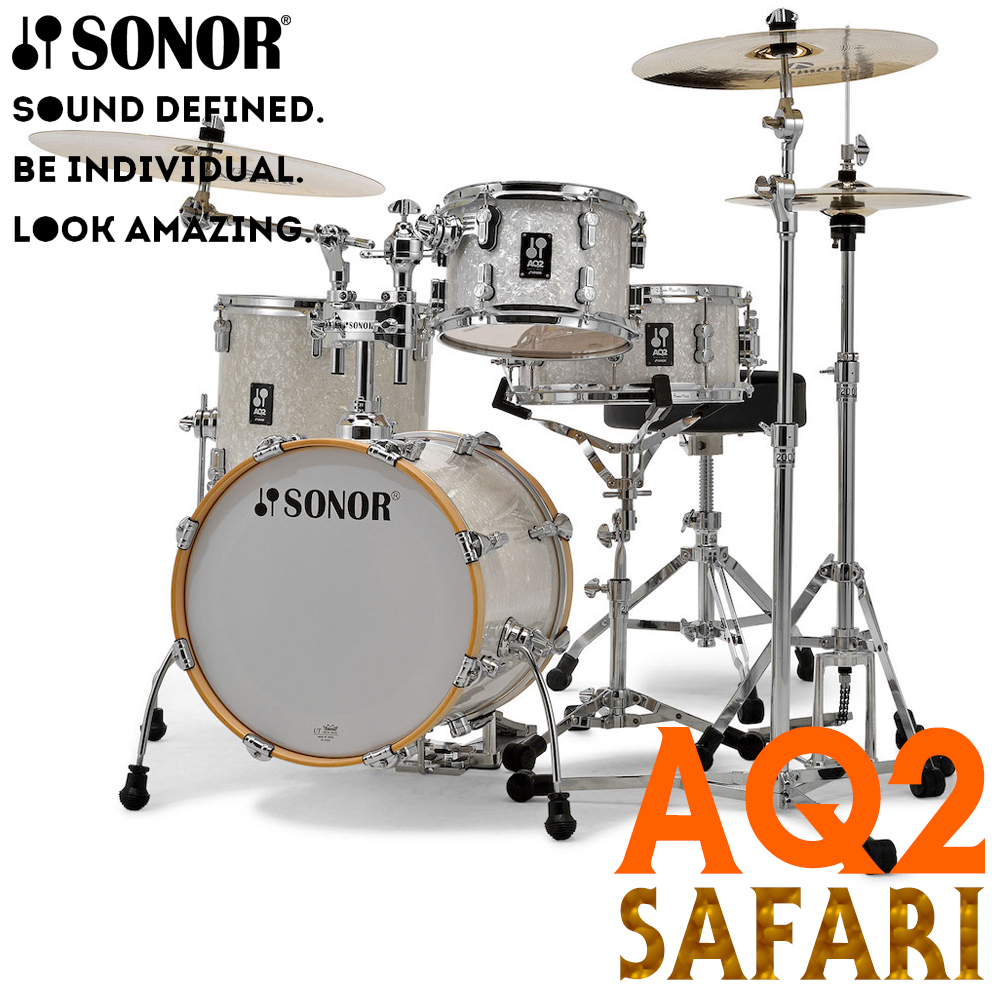Sonor AQ2 Safari 4기통 드럼쉘팩 (White Pearl /하드웨어팩 미포함)